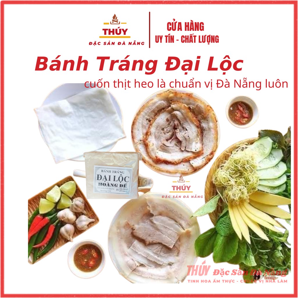 Bánh tráng đại lộc túi 500gr - làm bánh tráng cuốn thịt heochuẩn vị đà nẵng -  bánh nhúng nước