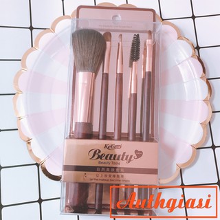 Bộ cọ 5 cây Keli Beauty tiện dụng dễ makeup 7837