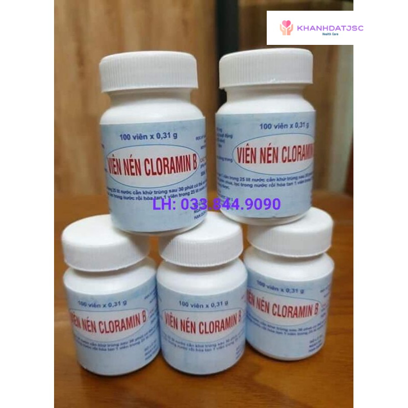Cloramin B dạng viên nén dùng khử khuẩn