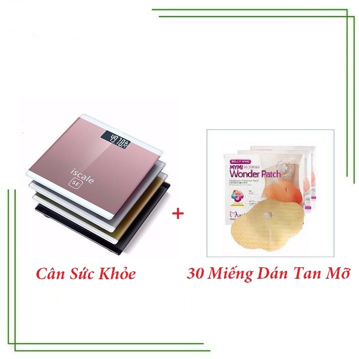  Cân Sức Khỏe Iscale và 30 Miếng Dán Tan Mỡ Bụng Mimi Wonder Path Hàn Quốc
