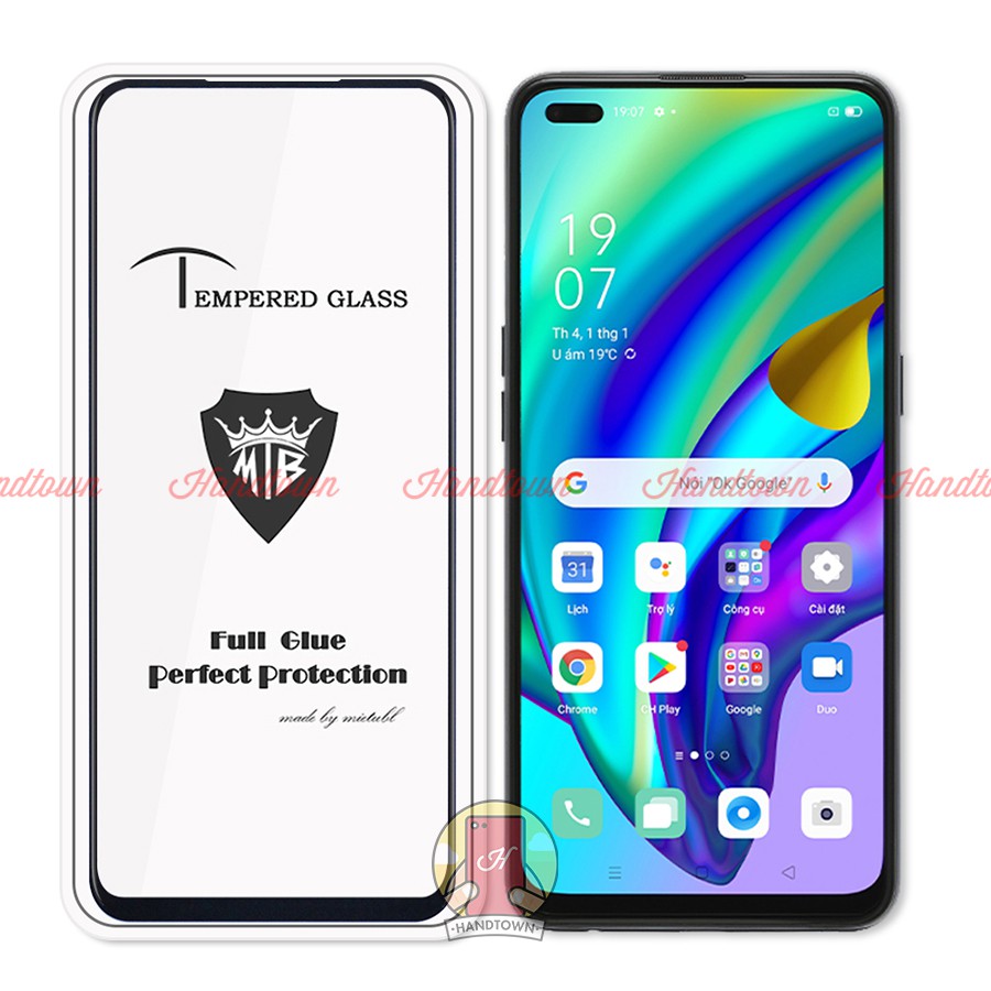Kính Cường Lực 9H Mietubl Oppo A93 Full Màn Đen Full Keo Thế Hệ Mới Chống Va Đập Chống Trầy Trước Độ Trong Suốt Cao