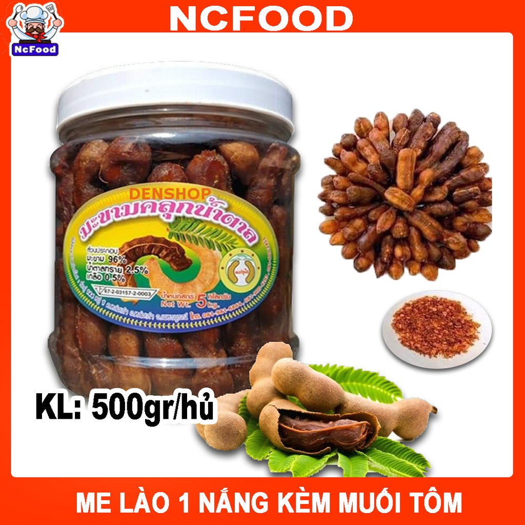 Me Lào 1 nắng kèm muối 500g (dạng hủ) NCFOOD