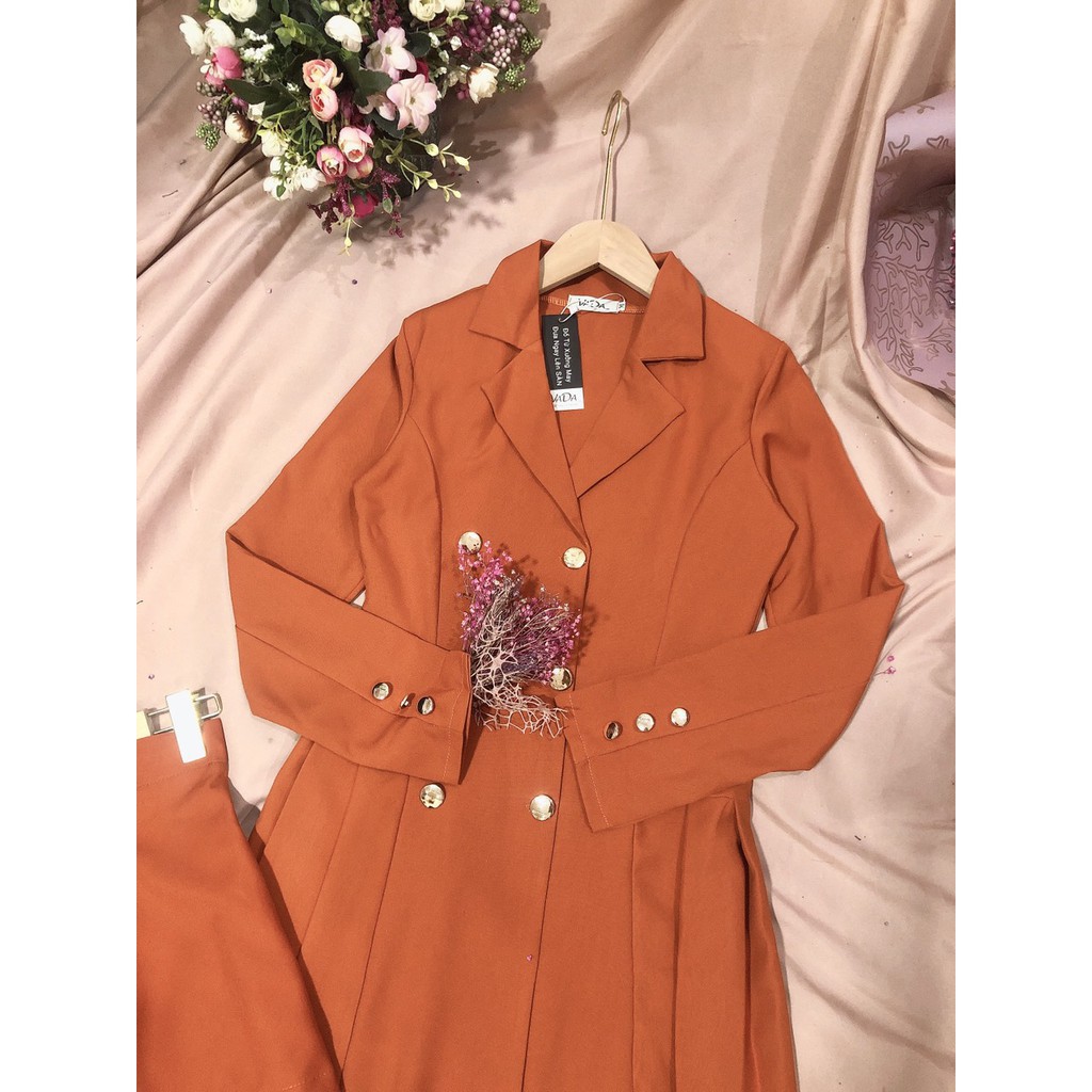 Đầm dự tiệc cổ vest tay dài KÈM quần sort đi tiệc cưới, đi bar,dạo phố, đi học, đi làm xinh xắn, sang trọng - V249 | BigBuy360 - bigbuy360.vn