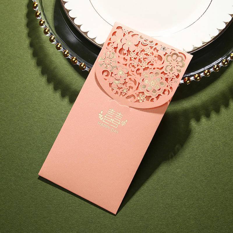 Bộ 10 Bao Lì Xì Màu Đỏ/Xanh Dương/Hồng Phong Cách Cổ Điển Dễ Thương 10pcs Angpao Packet Wedding Red Packet Cute Angpao Money Envelope Long Packets Vintage Angpow Envelopes Pink Blue Purple 结婚红包封