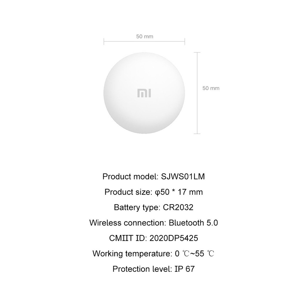 Thiết Bị Điều Khiển Từ Xa Xiaomi Mijia Không Dây Chống Thấm Nước Thông Minh 2020