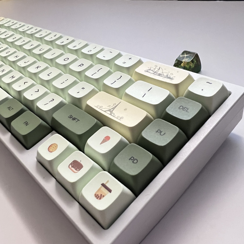 Bộ keycap pbt xda Matcha 124 phím nút bàn phím cơ - Kicap