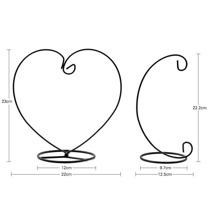 Móc treo hình chữ C, cao 23 cm, móc treo bình thủy tinh đẹp