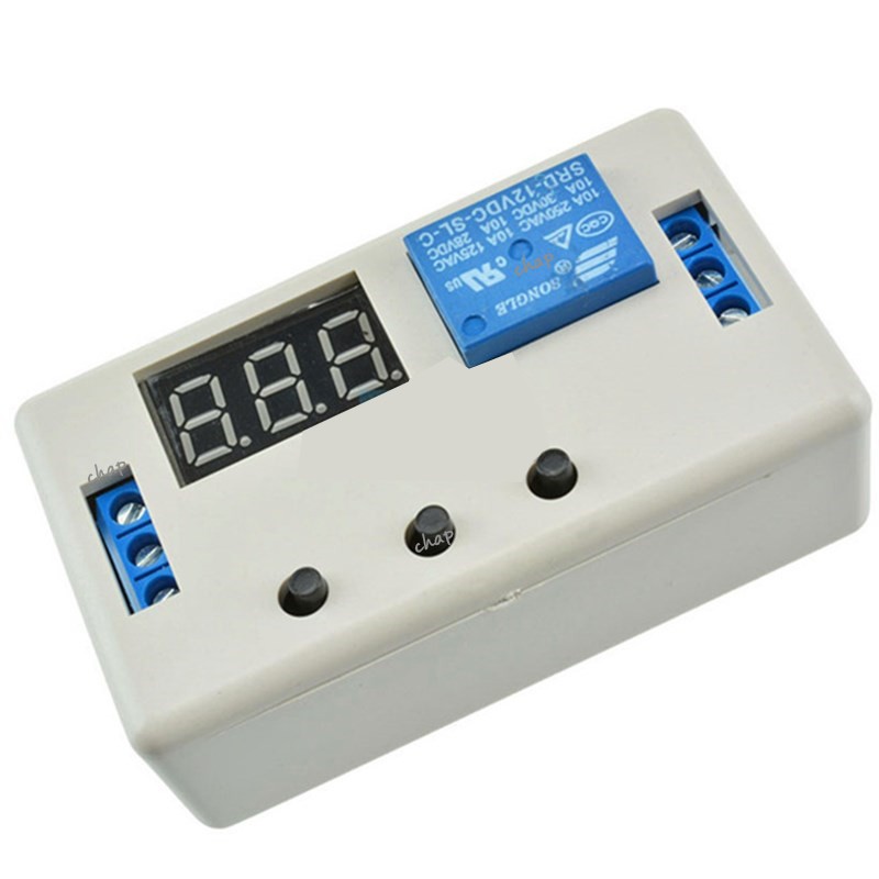 Công tắc rơle điều khiển hẹn giờ 0,1 giây đến 999 phút 12V bao gồm hộp kích hoạt DK-C-05