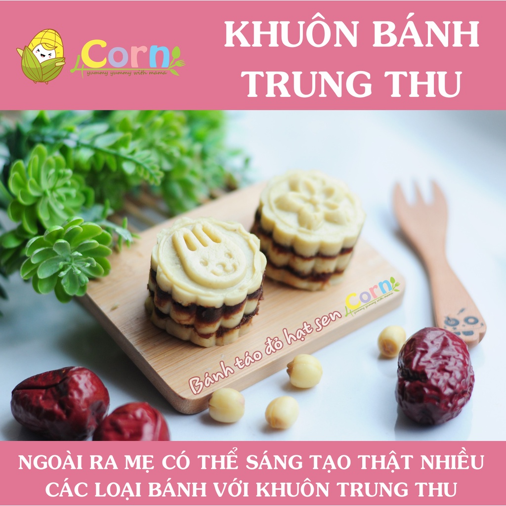Bộ khuôn làm bánh trung thu cho bé (6 mặt - 50g)