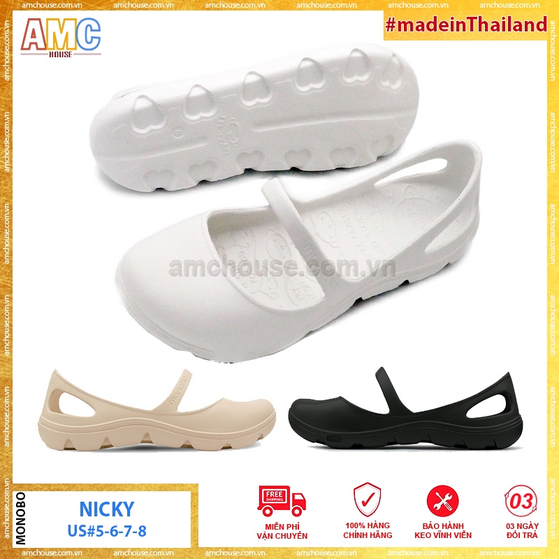 Giày búp bê đi mưa nhựa đúc Thái Lan MONOBO - NICKY