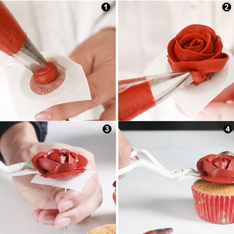 Bộ 2 Dụng Cụ Kéo Bắt Bông Kem Walfos Trang Trí Bánh Đa Năng