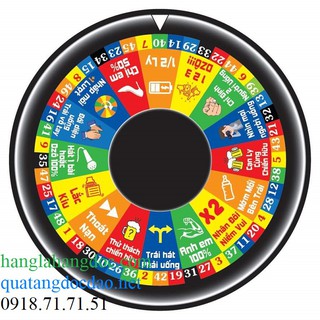 Vòng quay sát phạt phiên bản mini 15cm đường kính, 16 câu uống bia tương tác cao