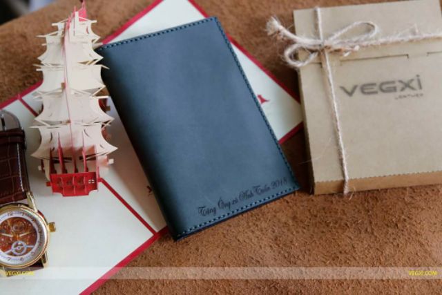 Ví passport handmade da bò cao cấp