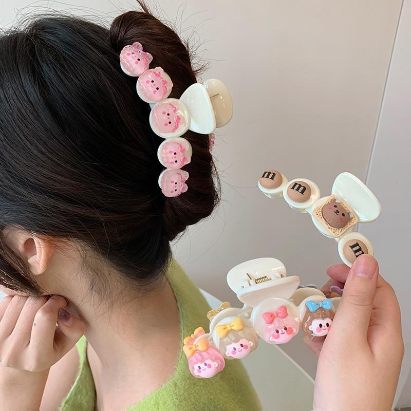 Kẹp Tóc Hình Gấu Và Dâu Tây Hoạt Hình Đáng Yêu Thời Trang Mùa Hè