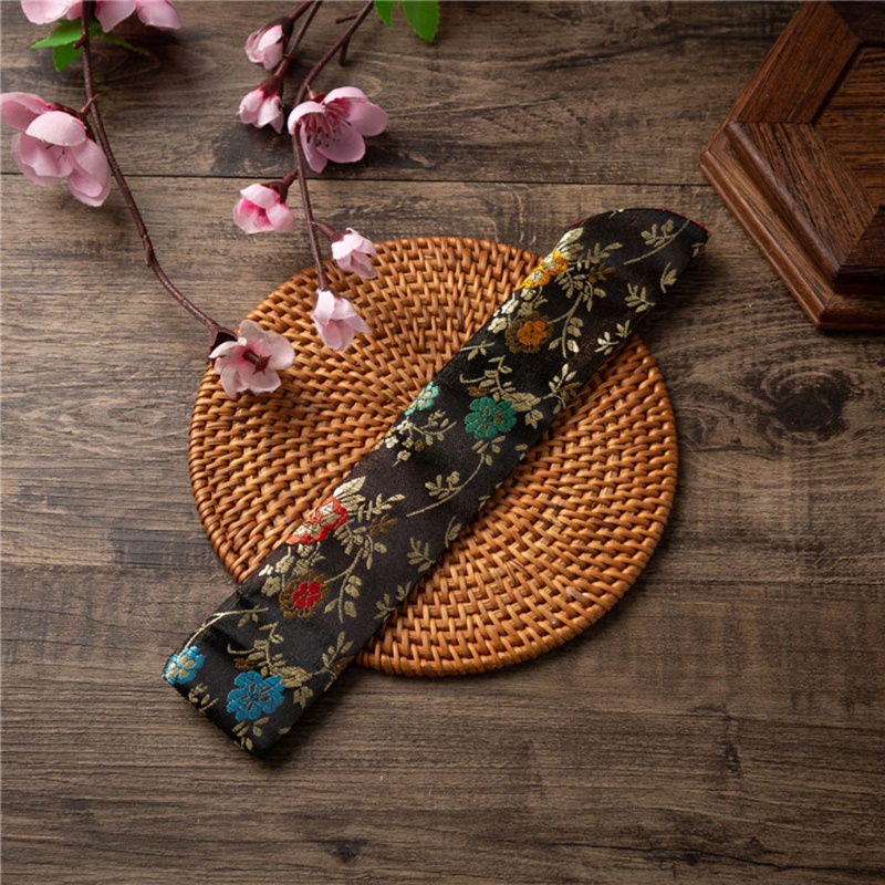 Vỏ Bọc Quạt Cầm Tay Thêu Hoa Phong Cách Vintage