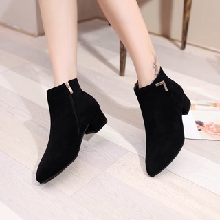 Bốt cổ ngắn da lộn