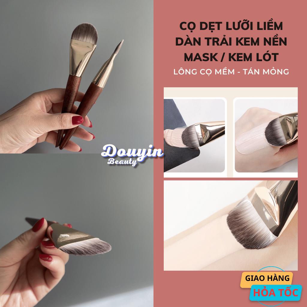 Cọ Đầu Dẹt Hình Oval Dàn Trải Tán Kem Nền Siêu Mỏng DD08 - Douyin Beauty