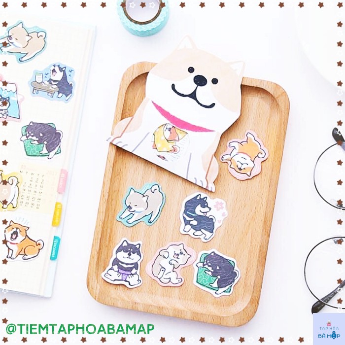 Set sticker chó INU SHIBA cắt sẵn dễ thương