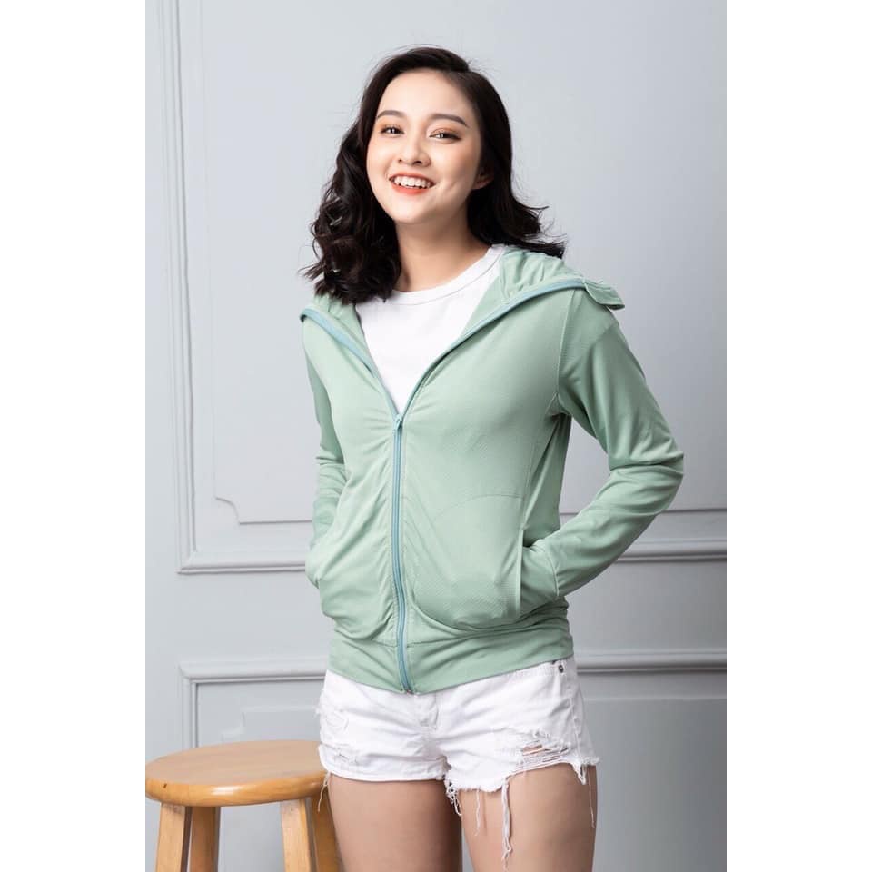 Áo chống nắng nữ - có khóa chất thông hơi xuất Nhật, Aó Nữ chống tia UV vải cực mát hàng Quảng Châu - #aochongnang