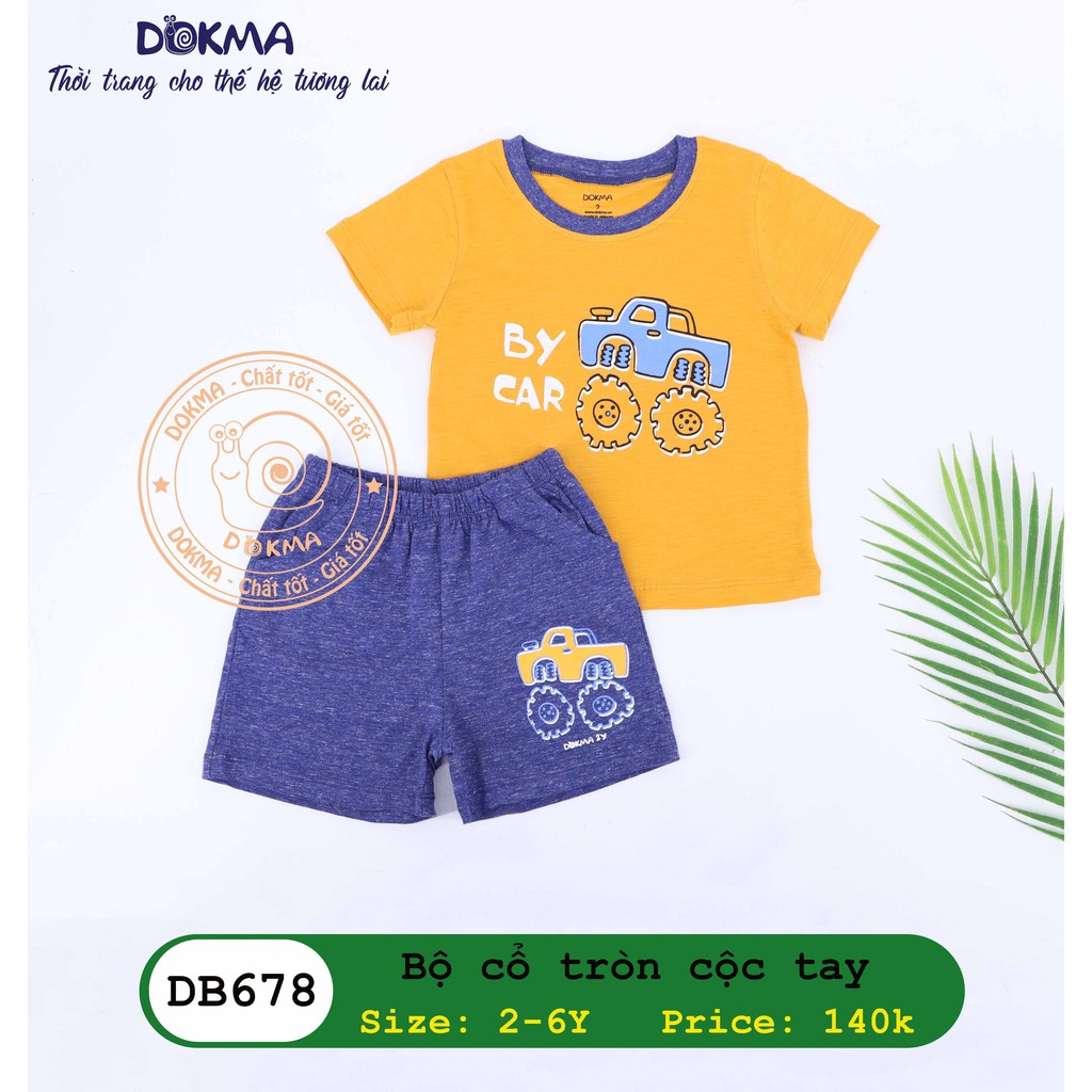 Dokma - Bộ cổ tròn cộc tay BT 2-6Y (DB678)