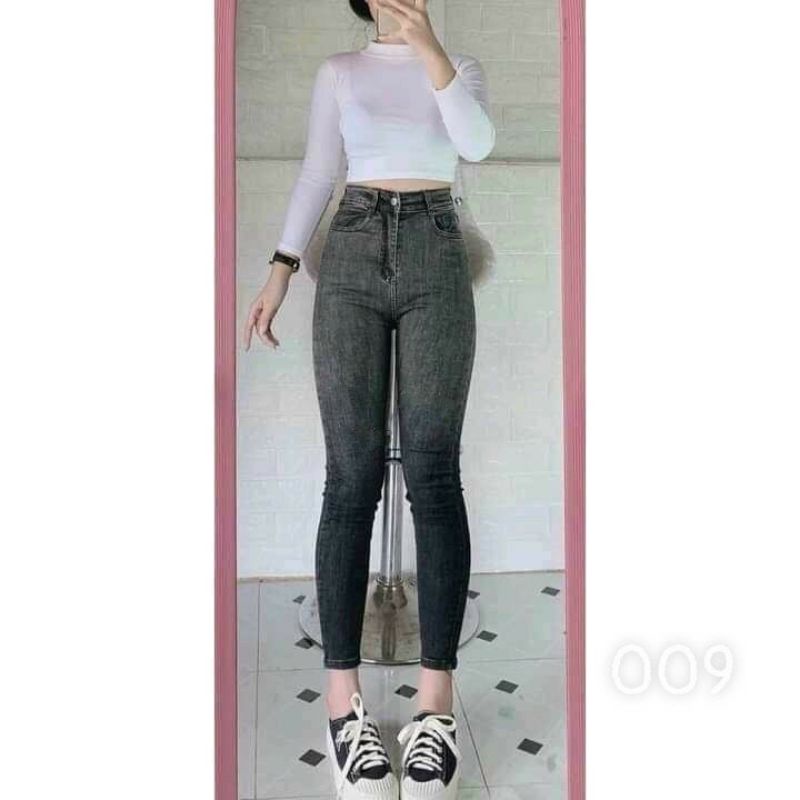 Quần Jean Bò Skinny Ôm Loang xanh, đen phối màu cực đẹp, chất jean co giãn mềm | BigBuy360 - bigbuy360.vn