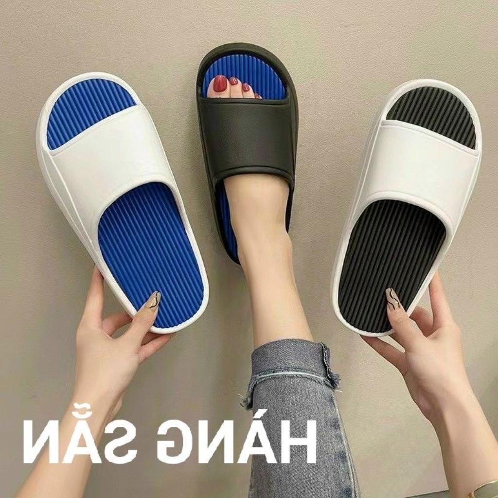 Dép bánh mì đế nhiều màu nam nữ quai ngang đế độn mẫu hot 2022
