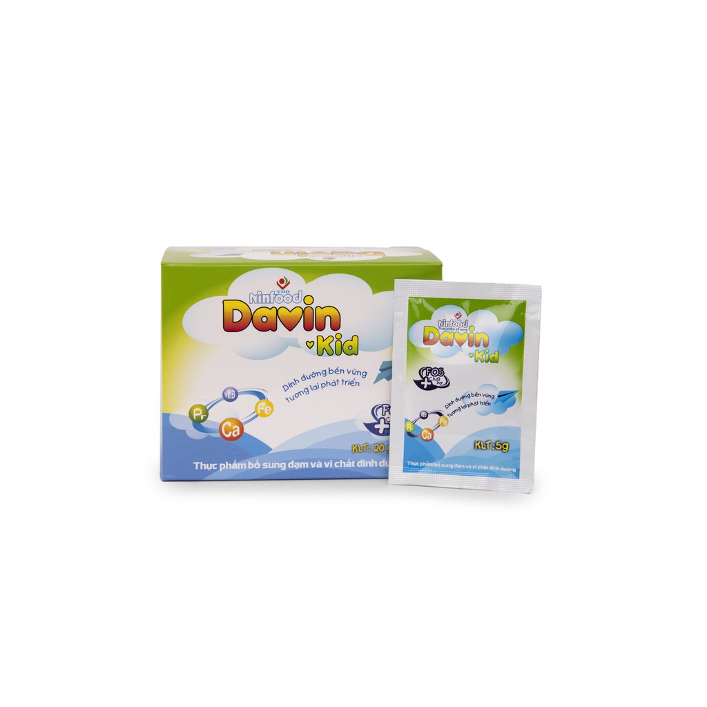 Combo 3 Davin Kid- Bổ sung đạm, chất dinh dưỡng- Viện dinh dưỡng quốc gia- Ninfood