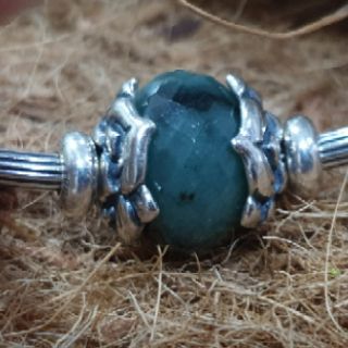 Charm bạc 925 ốp hoa lá