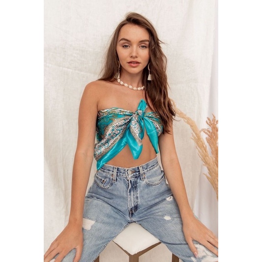 Khăn bandana cột áo yếm turban cột tóc đa năng size 90cm - Maben