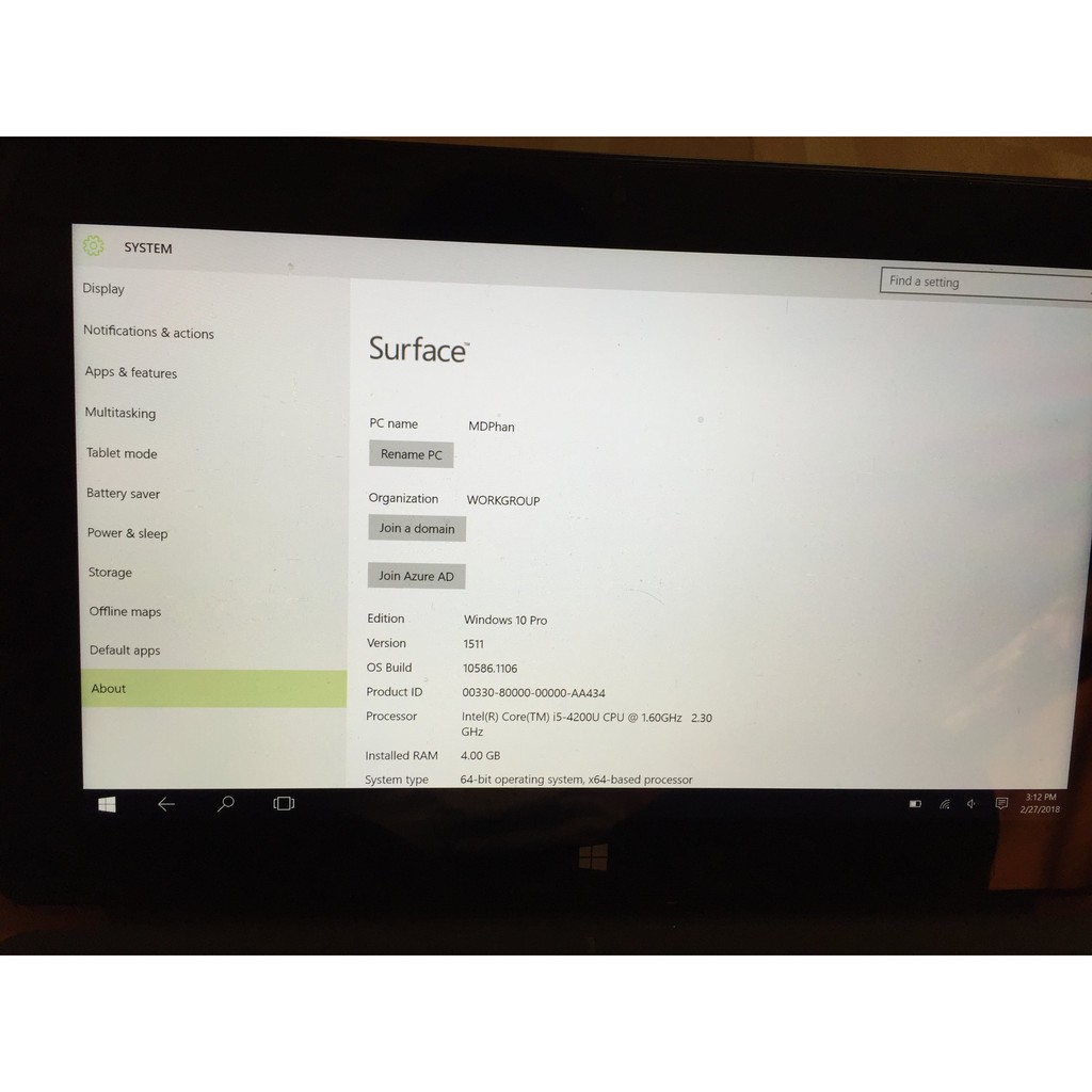 Bán máy tính - vừa ipad ( surface 2) - Đã qua sử dụng | BigBuy360 - bigbuy360.vn