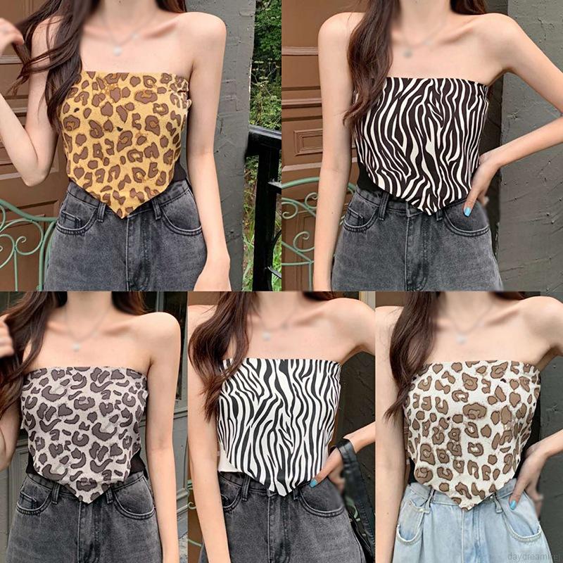 Áo Lửng Hai Dây Họa Tiết Da Báo Gợi Cảm Cho Nữ | BigBuy360 - bigbuy360.vn