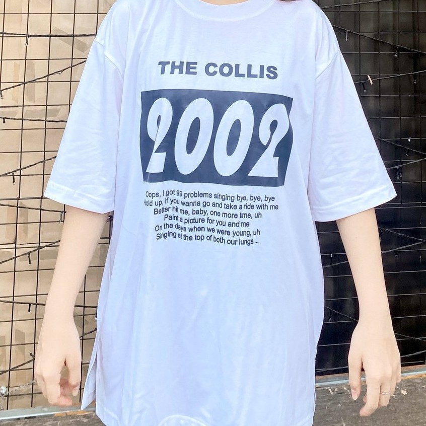 Áo thun nữ / Áo phông nữ tay lỡ form rộng freesize The Collis 2002