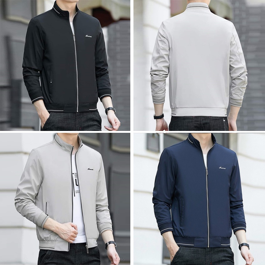 Áo Khoác Dù Nam Phối Viền Trước Ngực Có Thêu Logo Cực Lịch Lãm