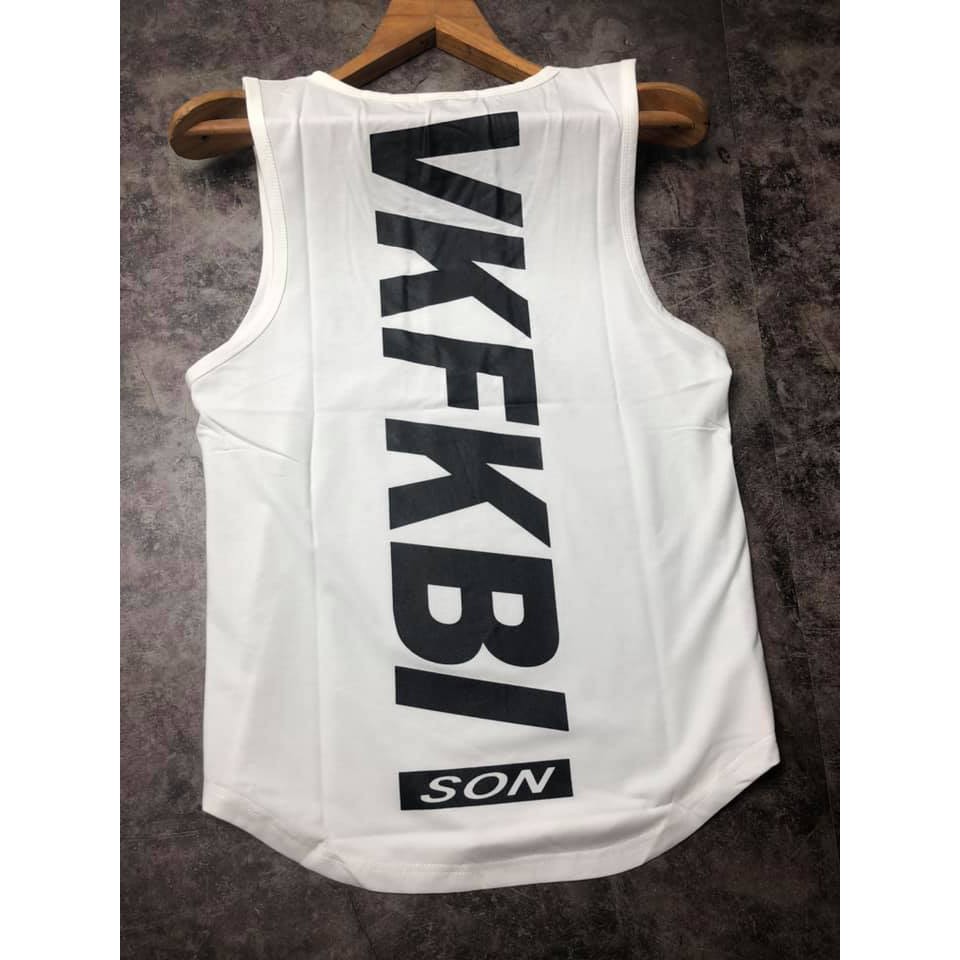 Áo tanktop tập gym nam vạt bầu BL009, Áo ba lỗ gym thun co dãn 4 chiều