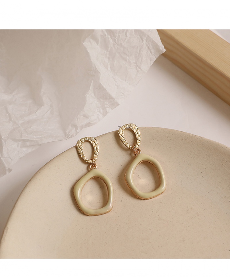 Bông Tai Mạ Bạc 2024 Kiểu Dáng Đơn Giản Phong Cách retro Hàn Quốc Mới