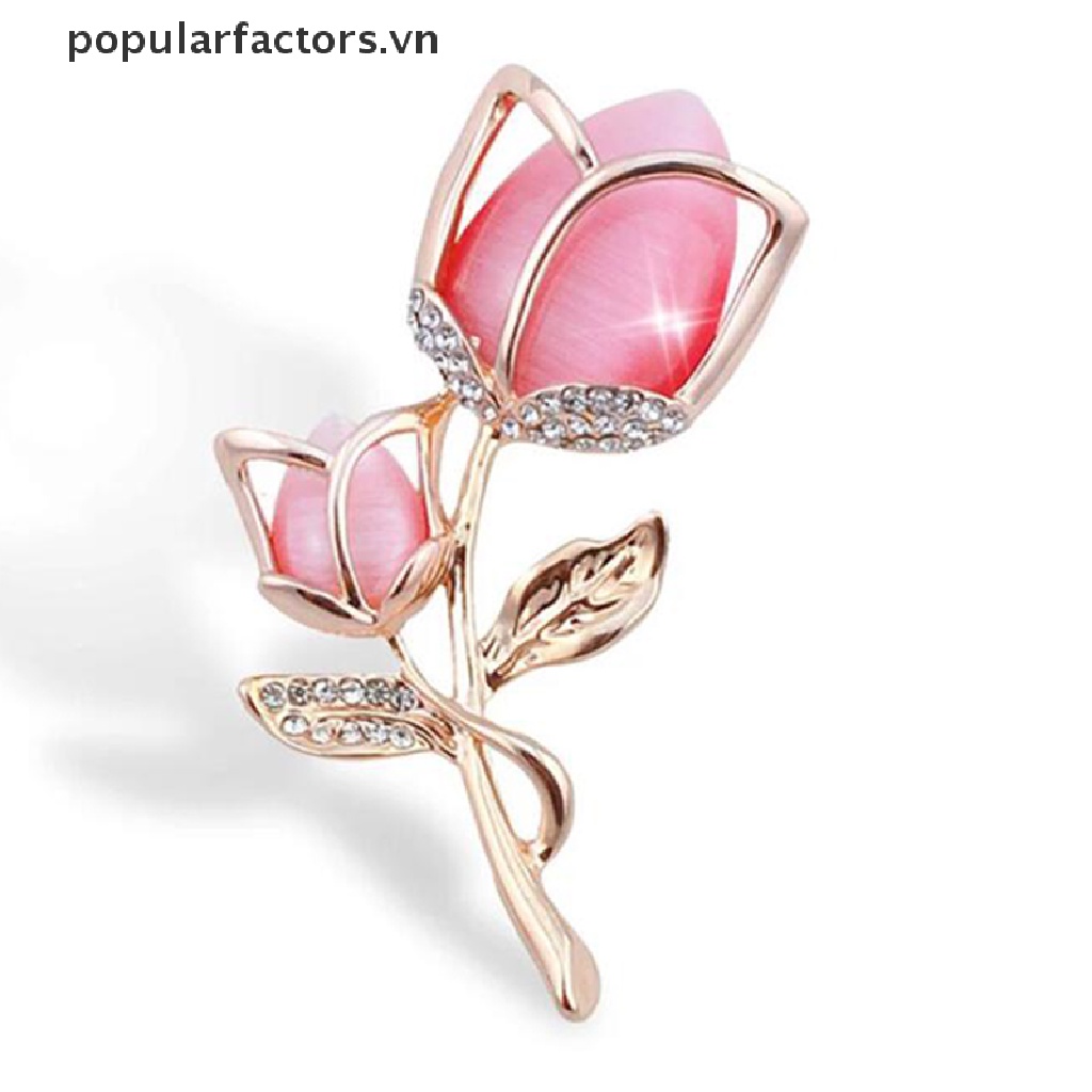 [Phổ Biến] Ghim Cài Áo Hình Hoa Hồng Màu Hồng Thời Trang [VN]