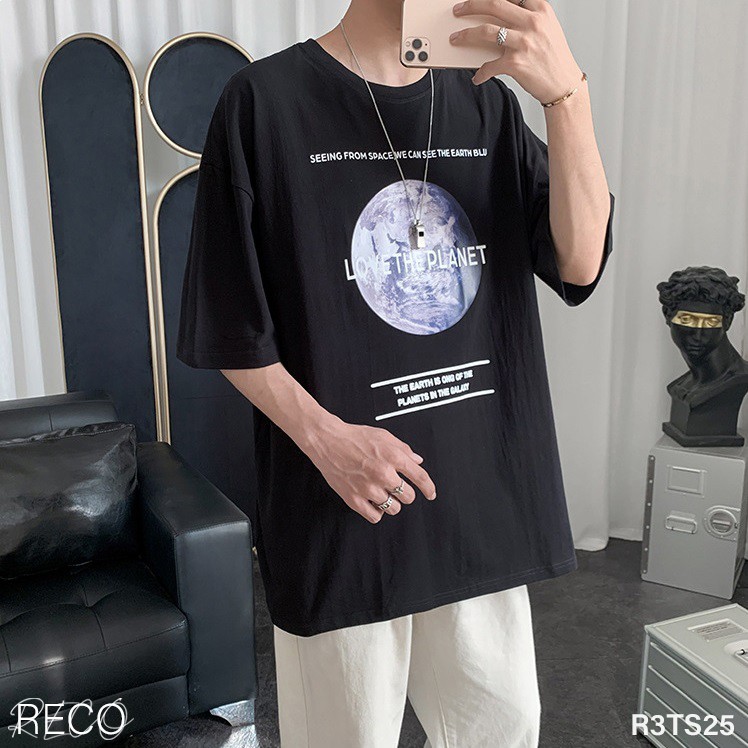 Áo thun, phông nam nữ Hàn Quốc cao cấp dáng rộng tay lỡ T-Shirt Loose R3TS25 Unisex