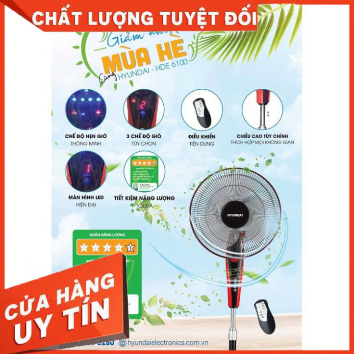 Quạt Cây Hyundai Chính Hãng HDE 6100 Có Điều Khiển Từ Xa, Bảo hành 12 tháng [FreeShip Xtra] | BigBuy360 - bigbuy360.vn