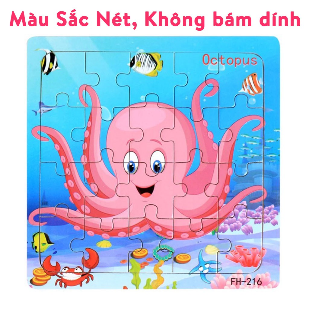 Xếp hình cho bé 20 mảnh ghép gỗ nhiều mẫu đẹp, đồ chơi phát triển trí tuệ ETOYS