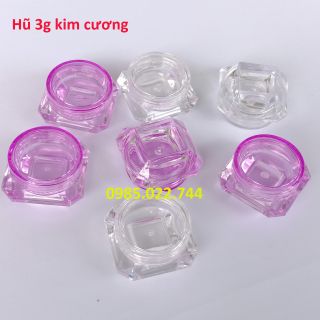 Bộ 50 hũ chiết 3 gam kim cương - Hũ chiết mỹ phẩm 3g - Hũ chiết mỹ phẩm 3 gam - Hủ chiết kem 3g