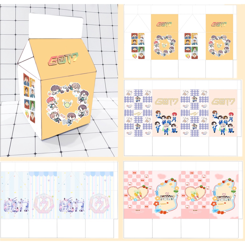 Hộp quà GOT7 MAMAMOO ITZY RED VELVET HQSI44 hộp quà hộp sữa cute hộp dễ thương idol kpop 18*10*10cm