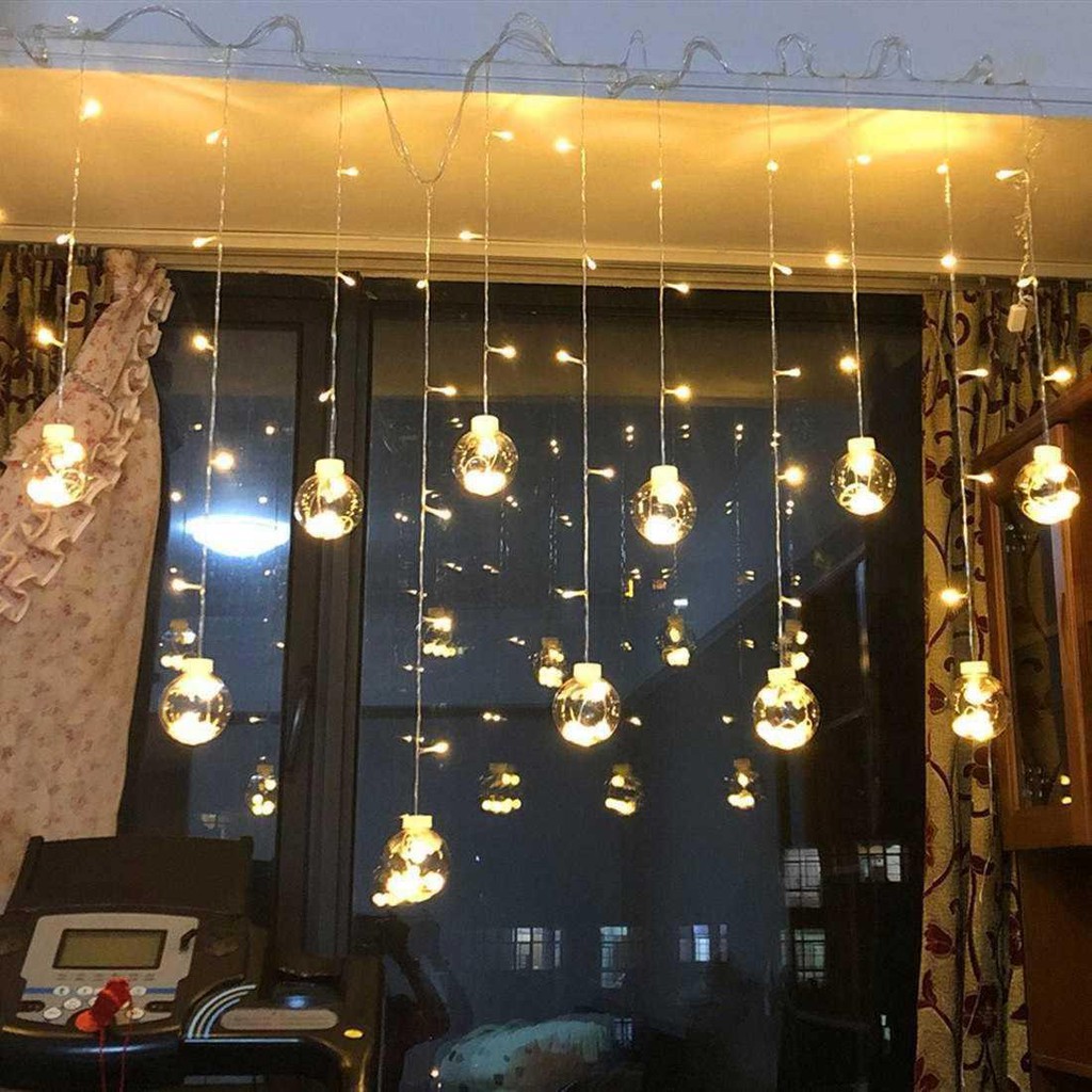 Đèn nháy trang trí Bóng Tròn phong cách Châu âu  Hình Cầu Đường Kính 8 Cm - Đèn Led trang trí tết, sự kiện