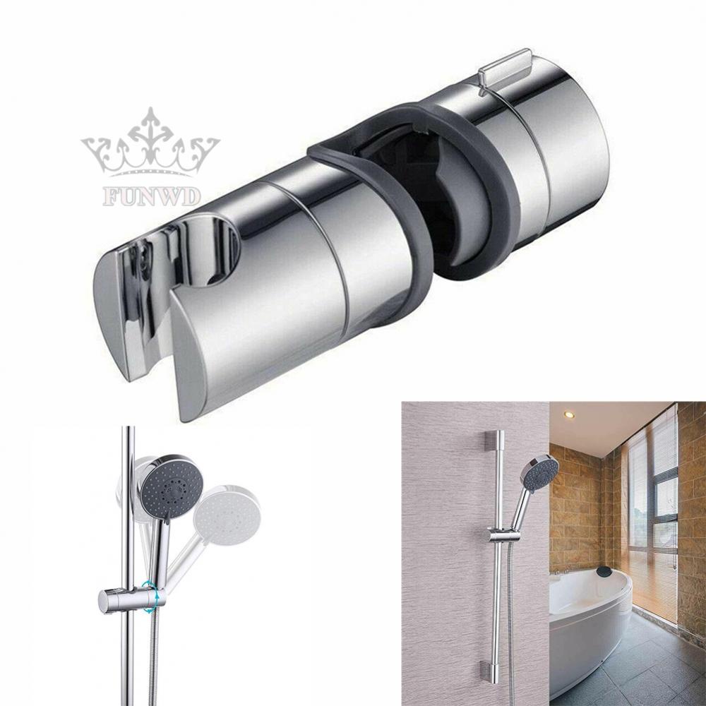 【FUNWD】1 Pcs Adjustable Shower Rail Head Holder Hose Slider Bar Bathroom Clamp Bracket
