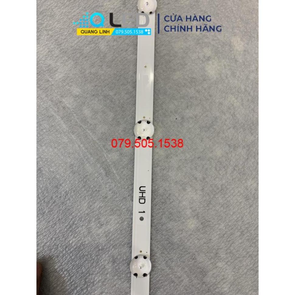 LED TIVI  LG 43UH610 43UH617 43UH619 6916L-2744A HÀNG MỚI THANH 3 THANH, MỖI THANH 8 BÓNG 3V DÀI 84,1cm.