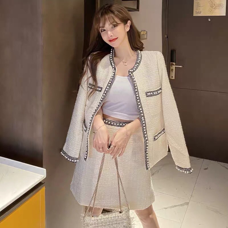 Set dạ tweed đính ngọc mã SET02
