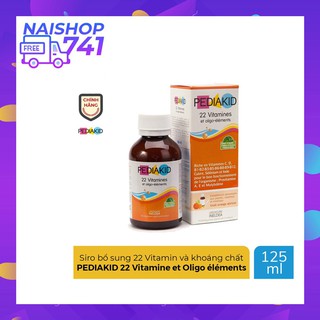 Siro PEDIAKID 22 Vitamine et Oligo éléments bổ sung 22 Vitamin và khoáng chất cho bé, Chai 125ml