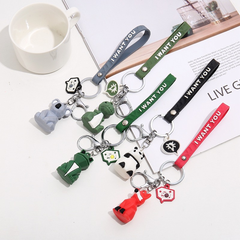 Móc Khóa Hình Động Vật Hoạt Hình Dễ Thương