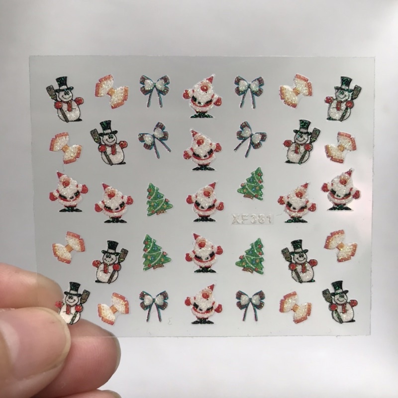 Sticker dán móng Noel Giáng sinh-hình dán nail