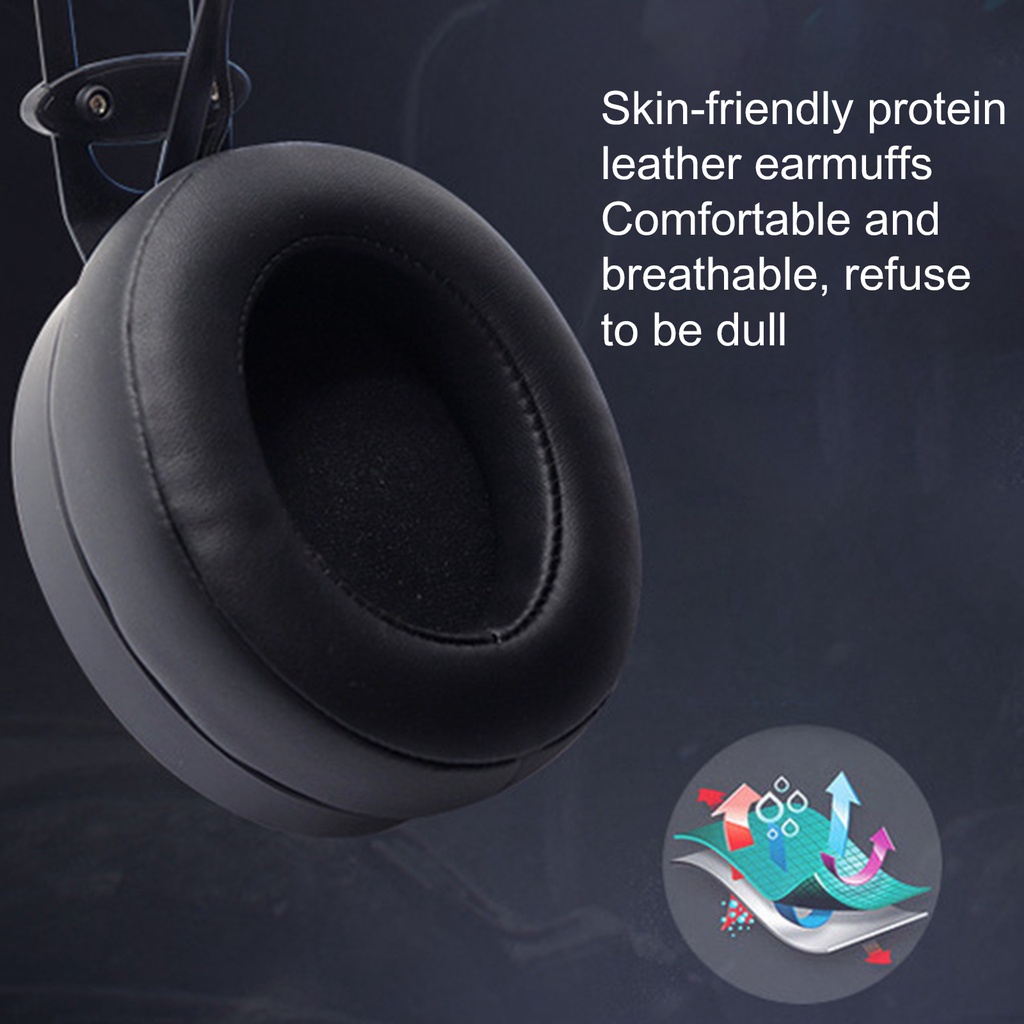 Lenovo Y360 Wired Headset Professional 7.1 Surround Sound 50mm Driver USB Over Ear Gaming Headphone with Microphone