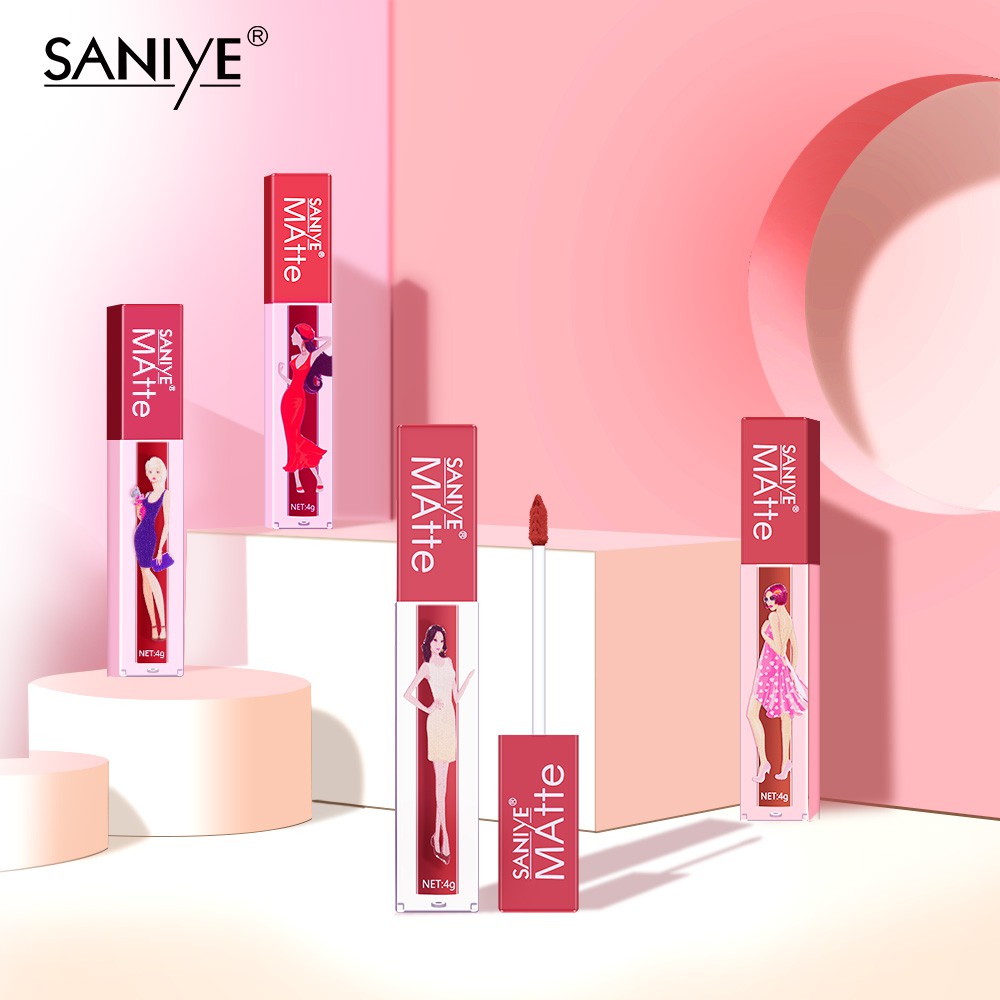 [Hàng mới về] Son kem trang điểm SANIYE L1180 dạng lỏng màu lì dưỡng ẩm lâu trôi | BigBuy360 - bigbuy360.vn